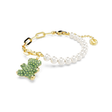 SWAROVSKI TEDDY BRACELET, BEAR, GREEN, GOLD-TONE PLATED 5669167
