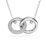 SWAROVSKI DEXTERA PENDANT, INTERLOCKING LOOP, WHITE, RHODIUM PLATED 5670251