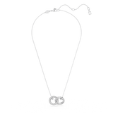 SWAROVSKI DEXTERA PENDANT, INTERLOCKING LOOP, WHITE, RHODIUM PLATED 5670251