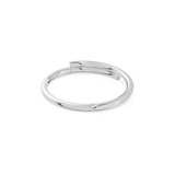 SWAROVSKI DEXTERA BANGLE, MAGNETIC CLOSURE, WHITE, RHODIUM PLATED