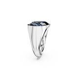SWAROVSKI LUCENT COCKTAIL RING, GRAY, RHODIUM PLATED