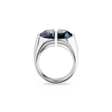 SWAROVSKI LUCENT COCKTAIL RING, GRAY, RHODIUM PLATED