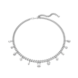 SWAROVSKI DEXTERA NECKLACE, MIXED CUTS, WHITE, RHODIUM PLATED 5671183