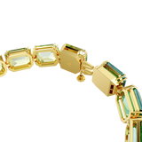 Swarovski Millenia bracelet, Octagon cut, Color gradient, Green, Gold-tone plated 5671258