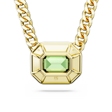 SWAROVSKI MILLENIA PENDANT, OCTAGON CUT, GREEN, GOLD-TONE PLATED 5619491