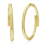 SWAROVSKI DEXTERA HOOP EARRINGS, WHITE, GOLD-TONE PLATED 5671808