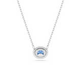 SWAROVSKI CONSTELLA NECKLACE, OVAL CUT, BLUE, RHODIUM PLATED 5671809