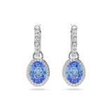 SWAROVSKI CONSTELLA DROP EARRINGS, OVAL CUT, BLUE, RHODIUM PLATED 5671817