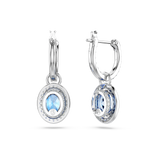 SWAROVSKI CONSTELLA DROP EARRINGS, OVAL CUT, BLUE, RHODIUM PLATED 5671817