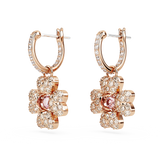 SWAROVSKI IDYLLIA DROP EARRINGS, CLOVER, WHITE, ROSE GOLD-TONE PLATED 5674212