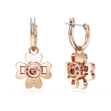 SWAROVSKI IDYLLIA DROP EARRINGS, CLOVER, WHITE, ROSE GOLD-TONE PLATED 5674212