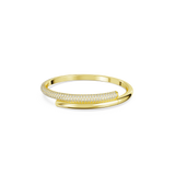 SWAROVSKI DEXTERA BANGLE, MAGNETIC CLOSURE, WHITE, GOLD-TONE PLATED