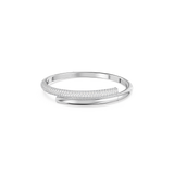 SWAROVSKI DEXTERA BANGLE, MAGNETIC CLOSURE, WHITE, RHODIUM PLATED