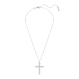 Swarovski Insigne pendant, Mixed cuts, Cross, White, Rhodium plated 5675573