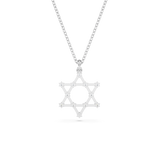 Swarovski Insigne pendant, Round cut, Star, White, Rhodium plated 5677156
