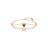 Swarovski Chroma bangle, Heart, Red, Gold-tone plated 5683835