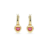 Swarovski Chroma drop earrings, Heart, Red, Gold-tone plated 5684760