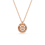 Swarovski Dextera pendant, Round cut, White, Rose gold-tone plated 5692257