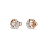 Swarovski Dextera stud earrings, Round cut, White, Rose gold-tone plated 5692258
