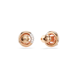 Swarovski Dextera stud earrings, Round cut, White, Rose gold-tone plated 5692258