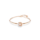 Swarovski Dextera bangle, Round cut, White, Rose gold-tone plated 5692259