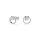 Swarovski Constella stud earrings, Round cut, White, Rhodium plated 5692262
