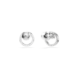 Swarovski Constella stud earrings, Round cut, White, Rhodium plated 5692262