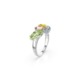 Swarovski Gema ring, Mixed cuts, Multicolored, Rhodium plated 5708942