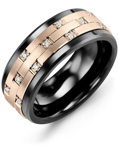 Scattered diamond wedding on sale band