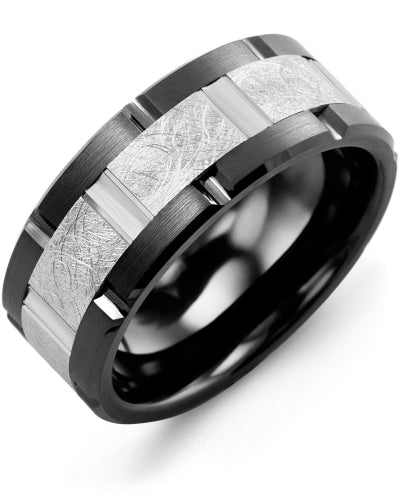 MADANI MEN'S TEXTURED GROOVED WEDDING RING MQE910UW – Finch Centre