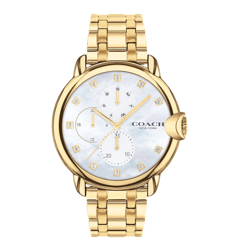 Coach  Arden White Mother Of Pearl Women's Watch '14503681