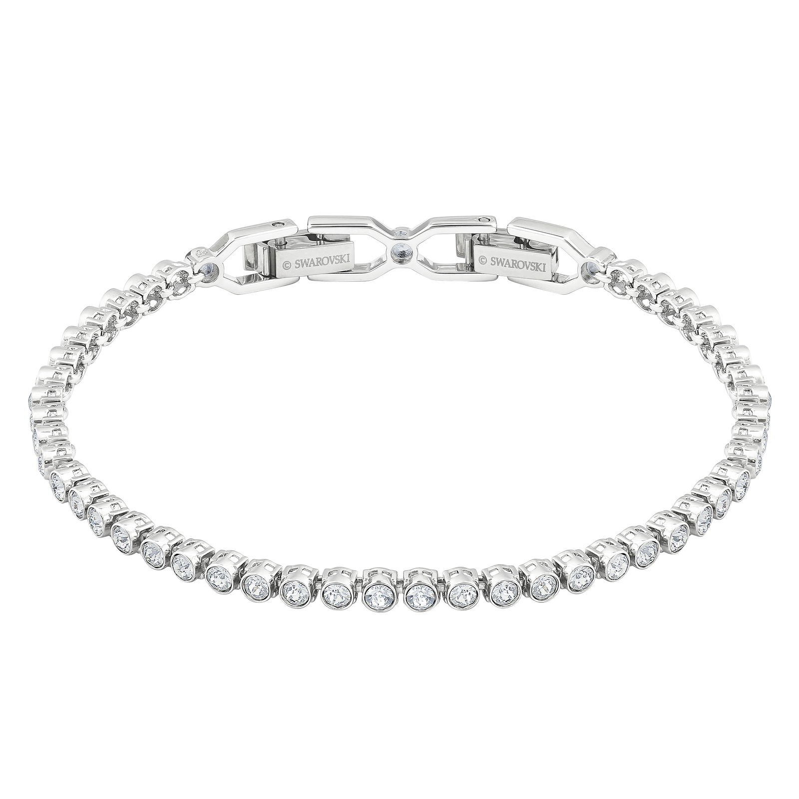 Swarovski Emily bracelet, Round cut, White, Rhodium plated 1808960