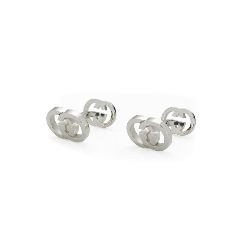 GUCCI INTERLOCKING G CUFFLINKS SILVER YBE814829001