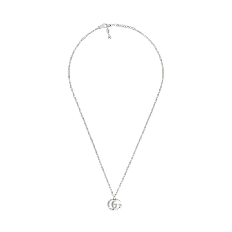 GUCCI GG MARMONT NECKLACE 55CM SILVER YBB814914001