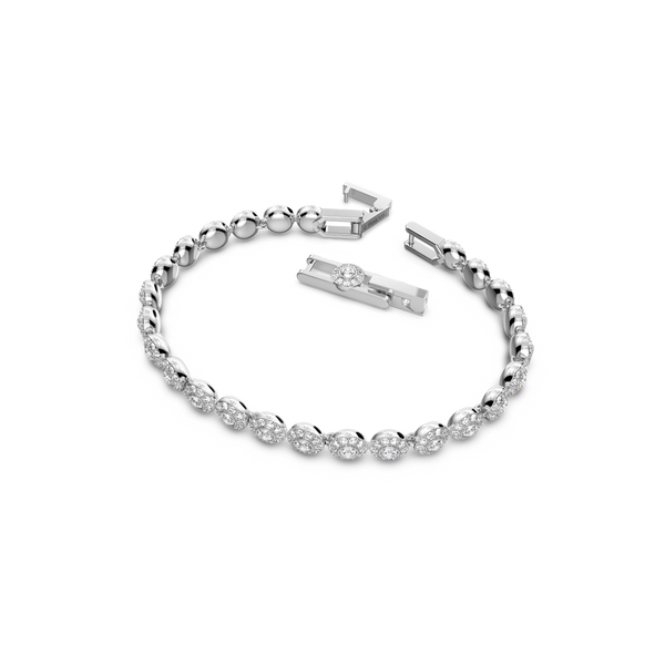 SWAROVSKI ANGELIC BRACELET, ROUND CUT, PAVÉ, SMALL, WHITE, RHODIUM PLATED 5071173