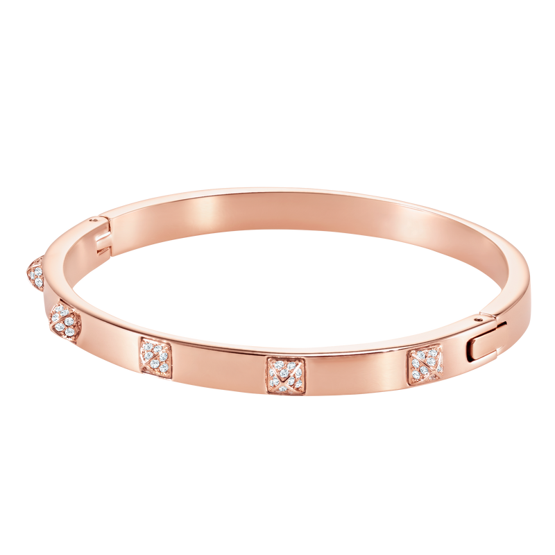 SWAROVSKI TACTIC BANGLE, WHITE, ROSE GOLD-TONE FINISH