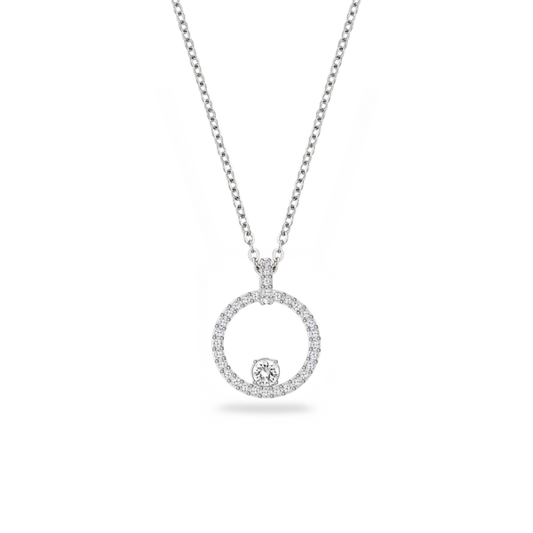 SWAROVSKI CREATIVITY PENDANT, WHITE, RHODIUM PLATED 5198686