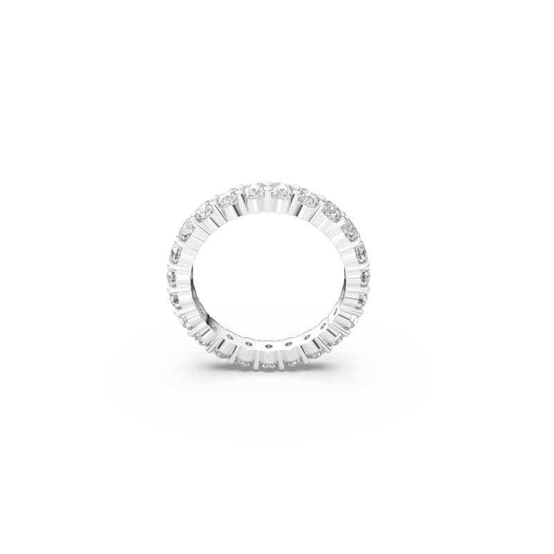 SWAROVSKI VITTORE XL RING, ROUND CUT, WHITE, RHODIUM PLATED