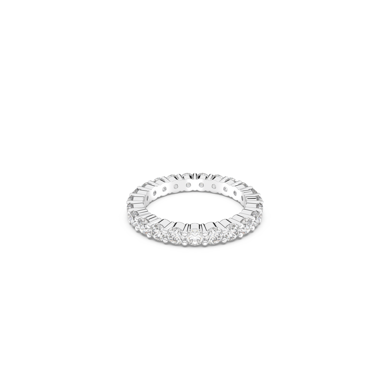 SWAROVSKI VITTORE XL RING, ROUND CUT, WHITE, RHODIUM PLATED