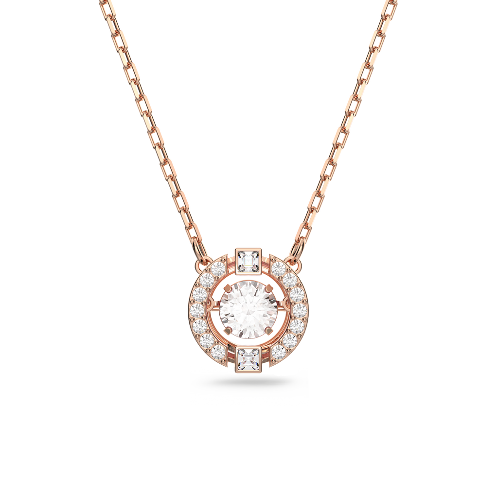 [SWAROVSKI]*SPARKLING DANCE ROUND NECKLACE*ネックレス Swarovski Sparkling Dance necklace Round, Red, Rose-gold