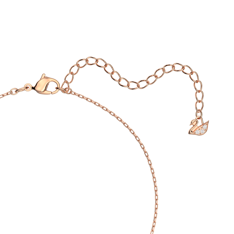 SWAROVSKI SWAROVSKI SPARKLING DANCE NECKLACE, ROUND CUT, WHITE, ROSE GOLD-TONE PLATED 5272364