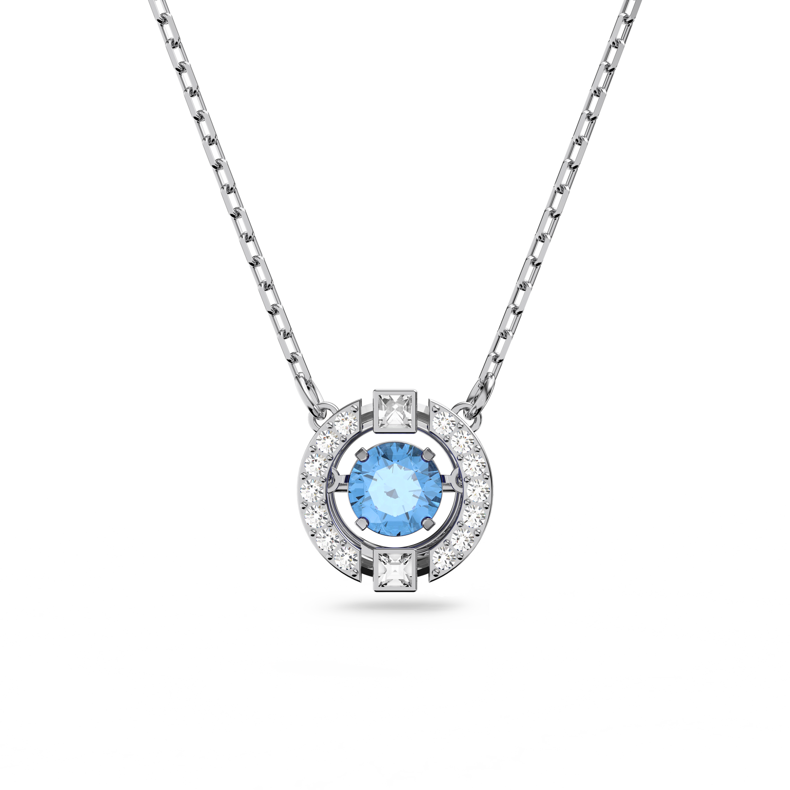 Swarovski Swarovski Sparkling Dance necklace, Round cut, Blue