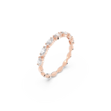 SWAROVSKI VITTORE RING, MARQUISE CUT, WHITE, ROSE GOLD-TONE PLATED