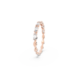 SWAROVSKI VITTORE RING, MARQUISE CUT, WHITE, ROSE GOLD-TONE PLATED