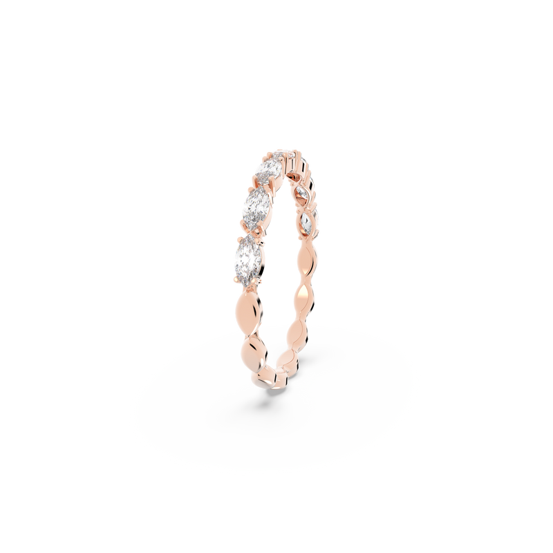 SWAROVSKI VITTORE RING, MARQUISE CUT, WHITE, ROSE GOLD-TONE PLATED