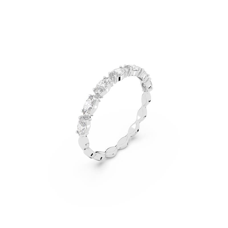 SWAROVSKI VITTORE RING, MARQUISE CUT, WHITE, RHODIUM PLATED