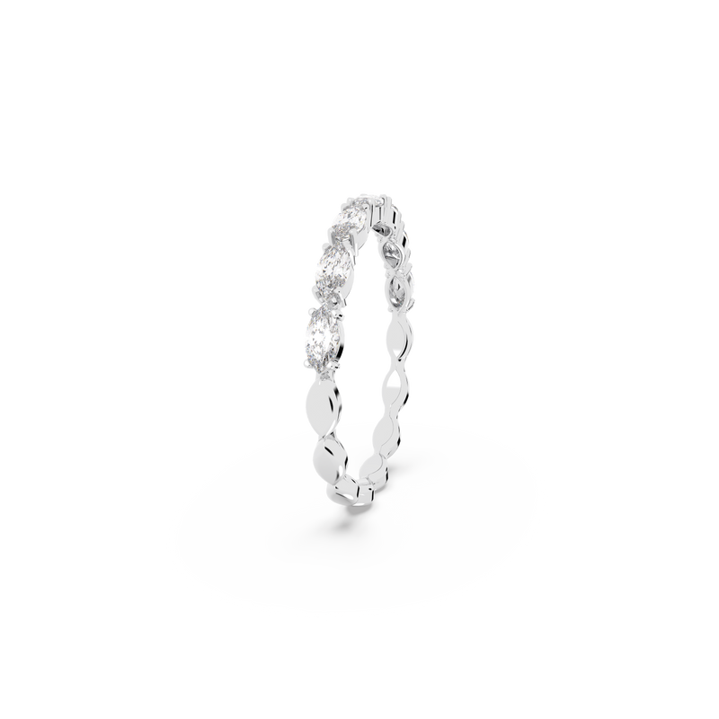 SWAROVSKI VITTORE RING, MARQUISE CUT, WHITE, RHODIUM PLATED