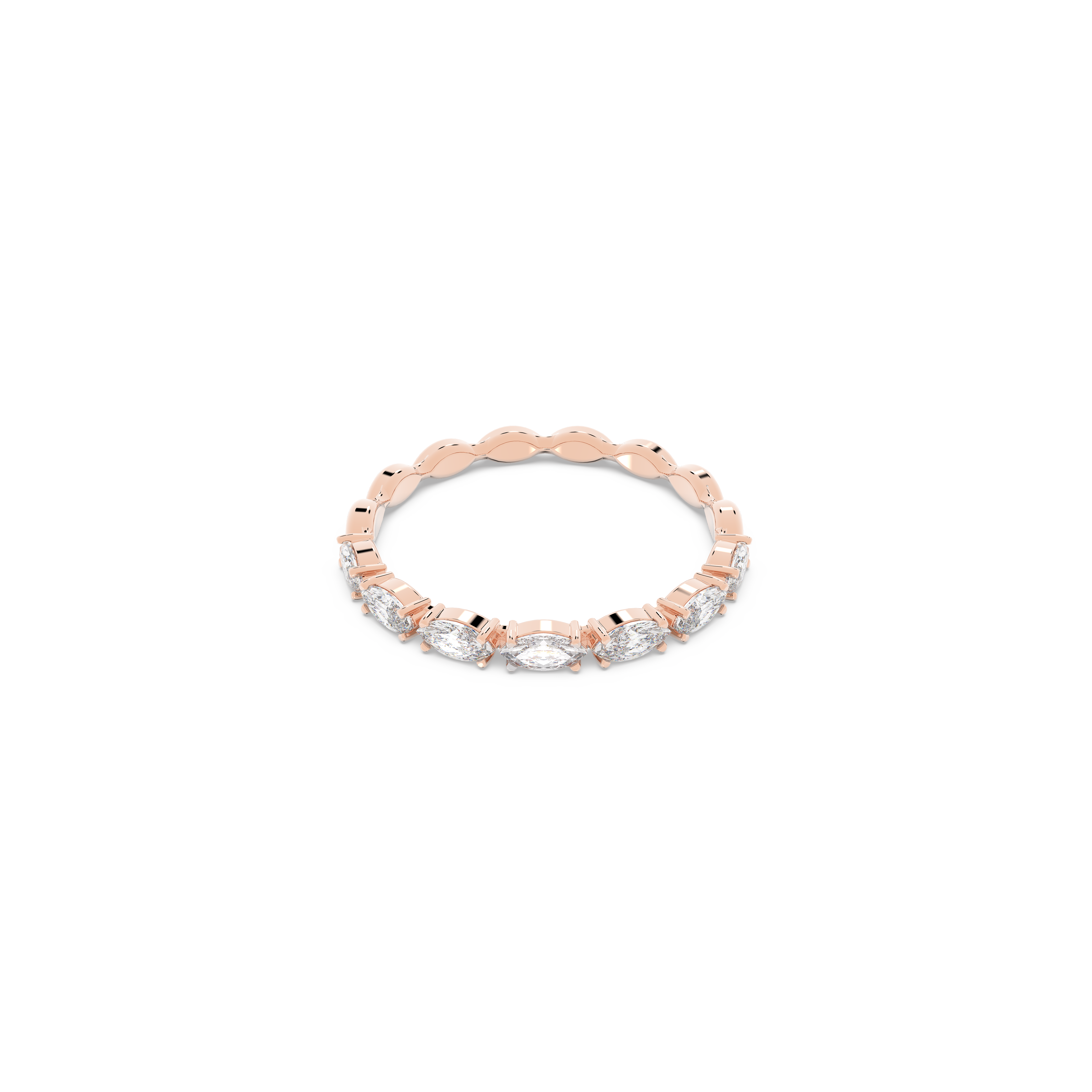 Swarovski Matrix Vittore ring, Marquise cut, White, Rose gold-tone ...