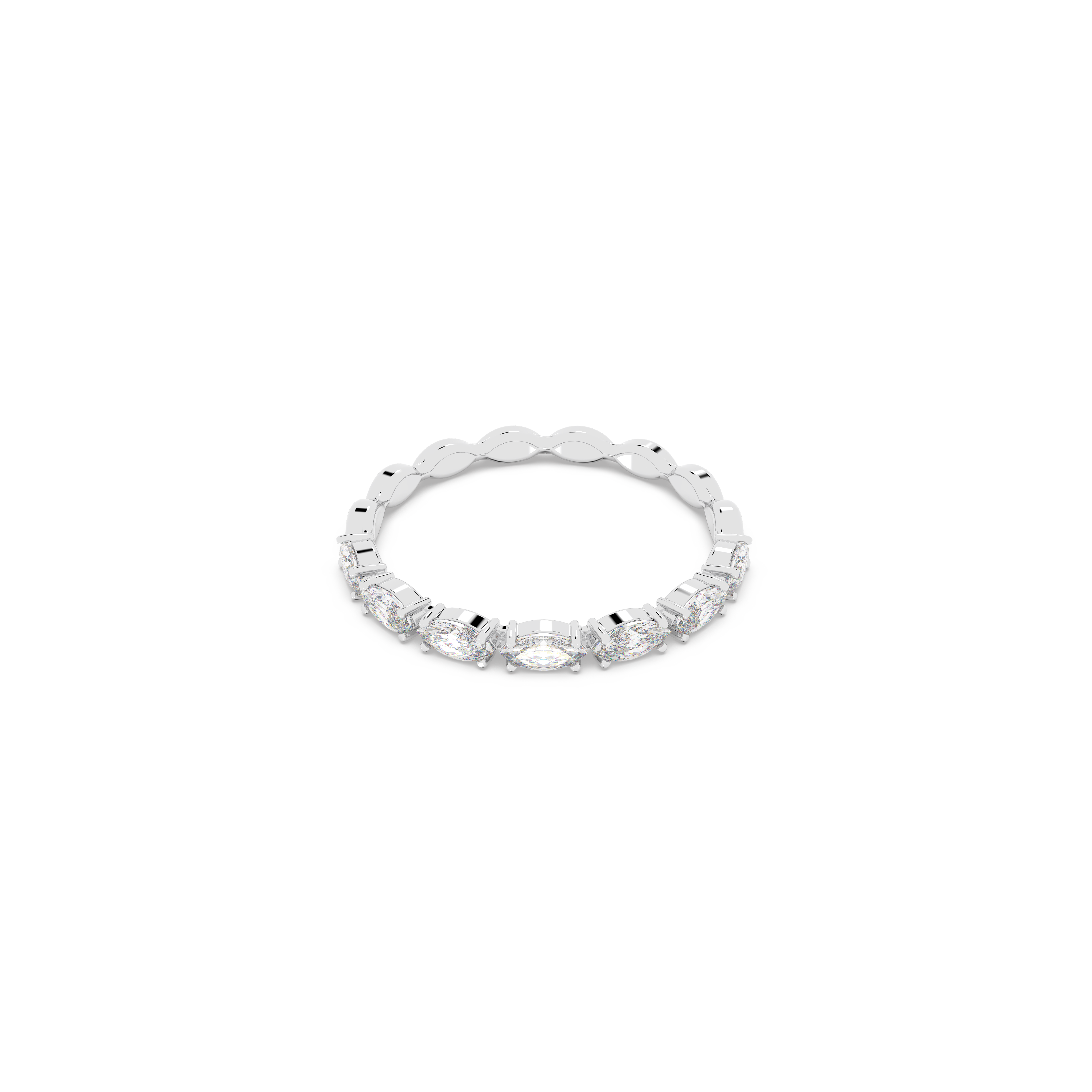 Swarovski Matrix Vittore ring, Marquise cut, White, Rhodium plated ...