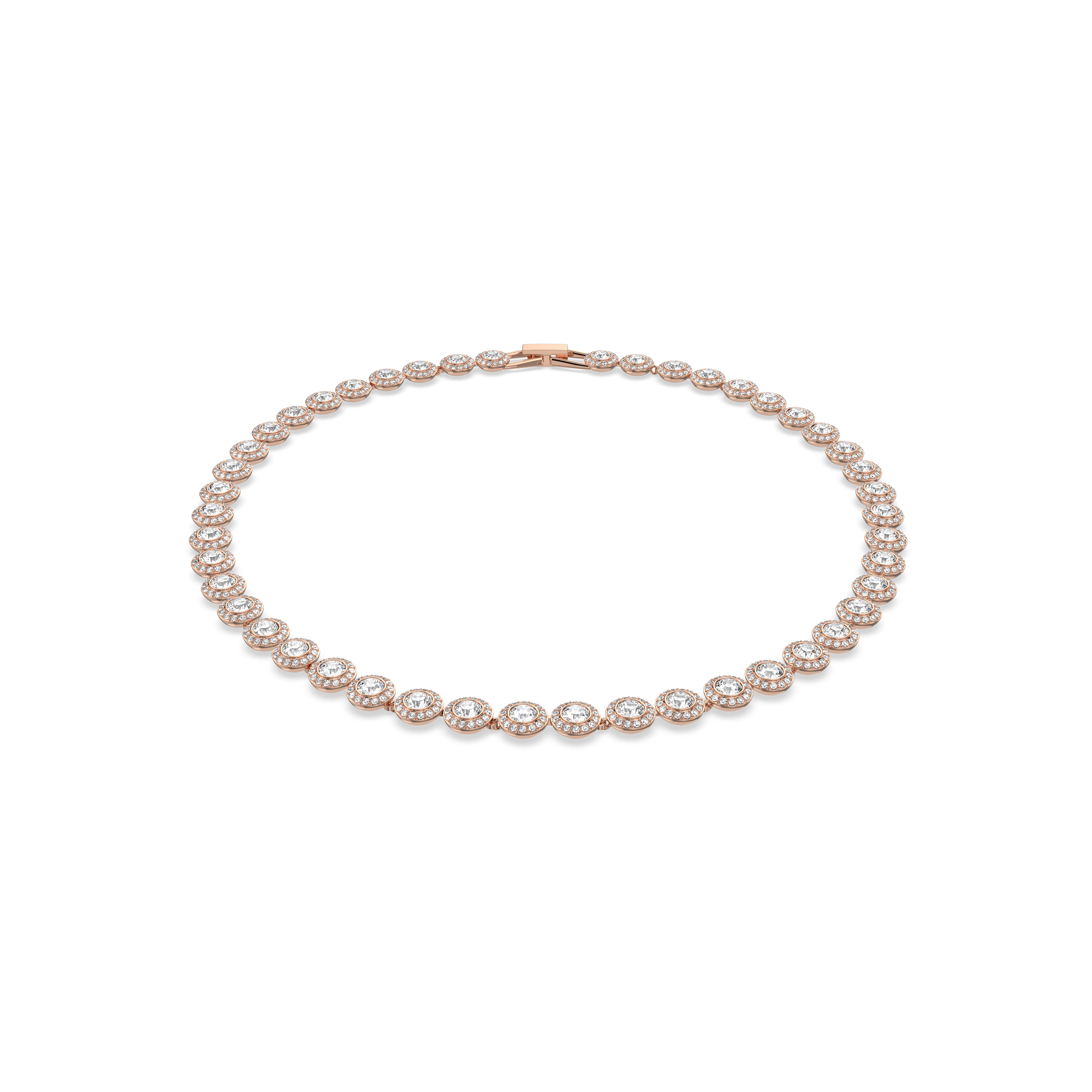 Swarovski Una Angelic necklace, Round cut, Medium, White, Rose gold ...